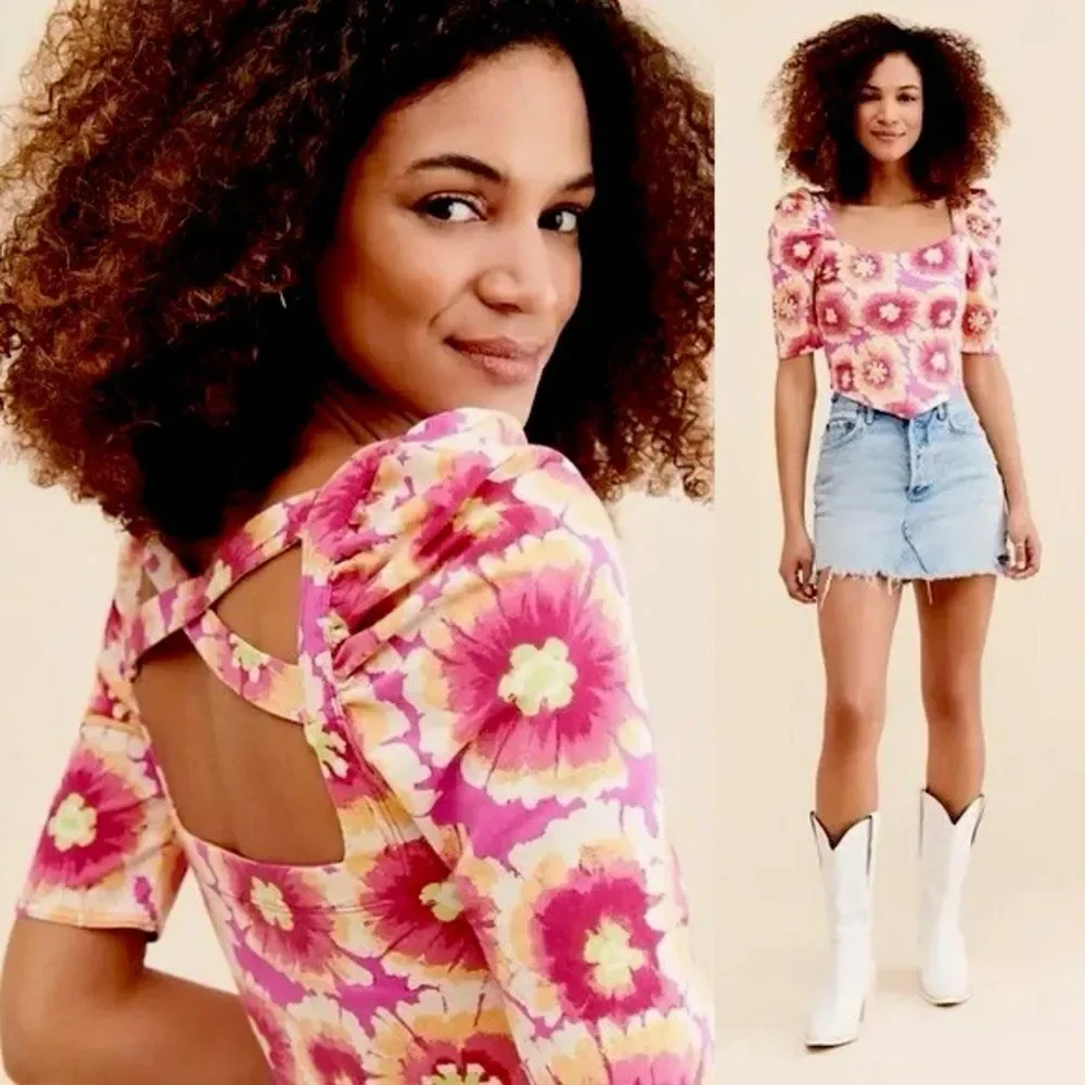 Women’s Free People “Give Me More” Crop Top in Pop Combo Design